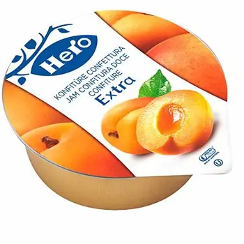 

Hero Confitura de Albaricoque en Porciones Natural Sin Conservantes Ideal para Hostelería 72 unidades de 25 g