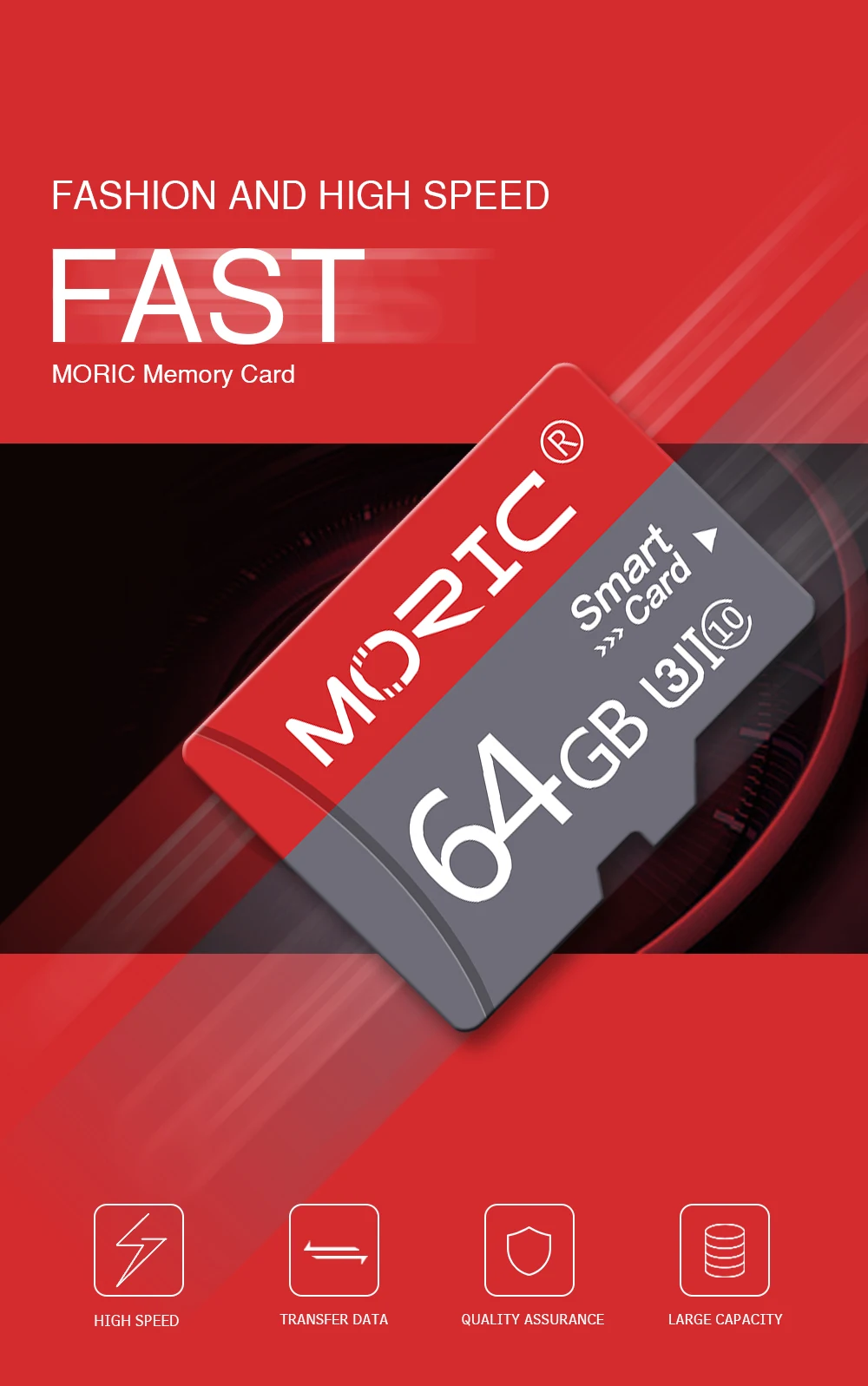 Newest Class 10 Moric Micro SD card 128GB 256GB TF Cards 16GB 32GB Flash Memory 64GB Microsd Card 128gb with free Adapter