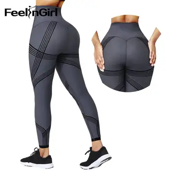 

FeelinGirl Women High Waisted Leggings Tummy Control Stretching Seamless Workout Fitness Pants Butt Lifter Comfort Body Shapers