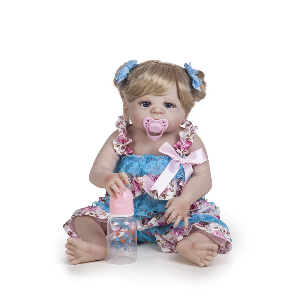 55 см Силиконовая виниловая Кукла Reborn Baby Doll Toys Girls Bonecas 22 дюйма новорожденная