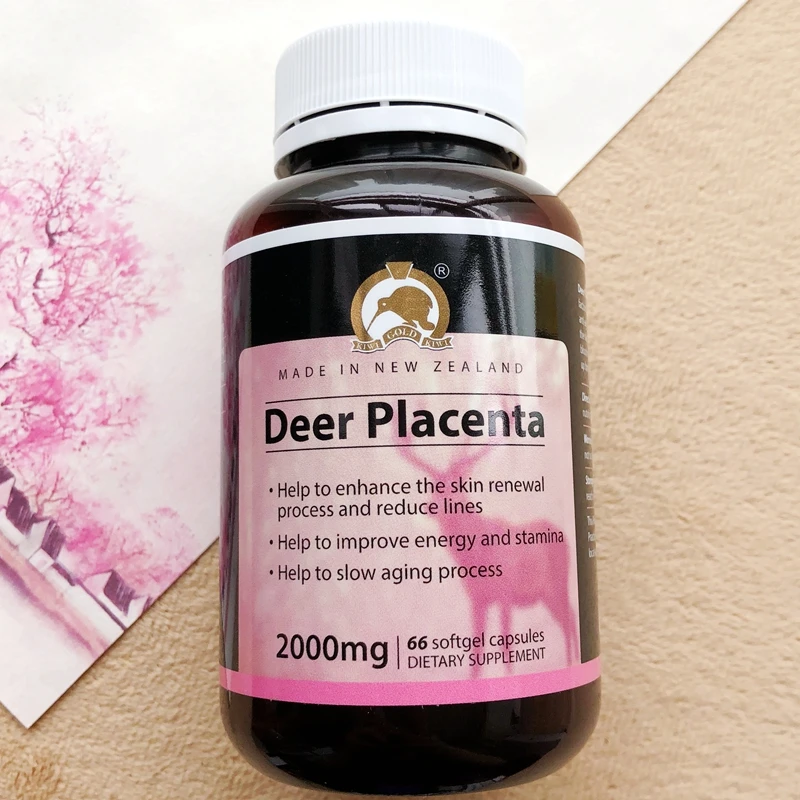 Gold Kiwi Deer Placenta 2000mg 66Capsules 