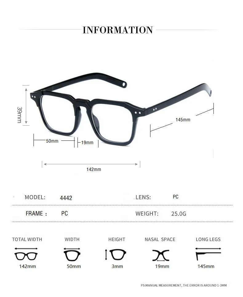 Anti Blue 2019l square Glasses Women Computer blue light blocking glasses Radiation Goggles Spectacles Eyeglasses Men