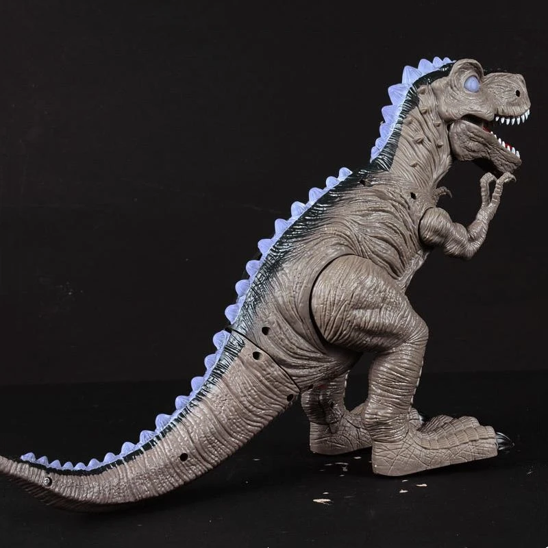 Highly Simulation Electric Dinosaur Bottom Pulley Bionic Walking Front Claw Move Up And Down Colorful Flash Light Children's Toy 5