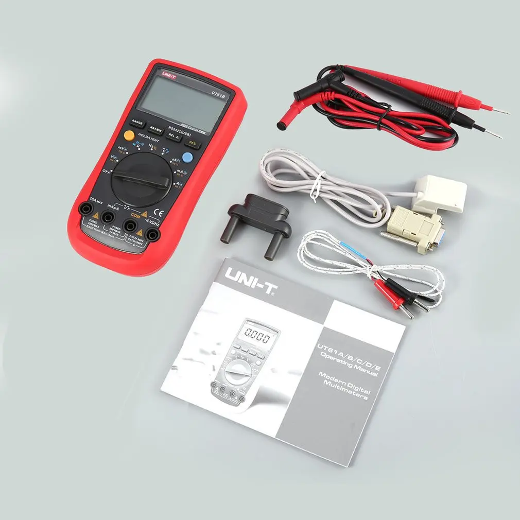 

UNI-T UT61A/B/C/D/E Counts Digital Multimeter with Auto Range DC/AC Voltage Current Ohm Capacitance Diode True RMS
