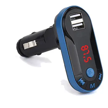 

Hot Wireless FM Transmitter MP3 Player Handsfree Car Kit USB TF SD Remote Dual USB Port Noise Suppression