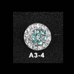 (5pcs)A3-4 Стразы для ногтей, сплав, бусины для украшения ногтей, вращающийся блеск для ногтей, очаровательные ювелирные изделия для маникюра, 5 шт./лот, шпильки для ногтей - Цвет: (5pcs)A3-4