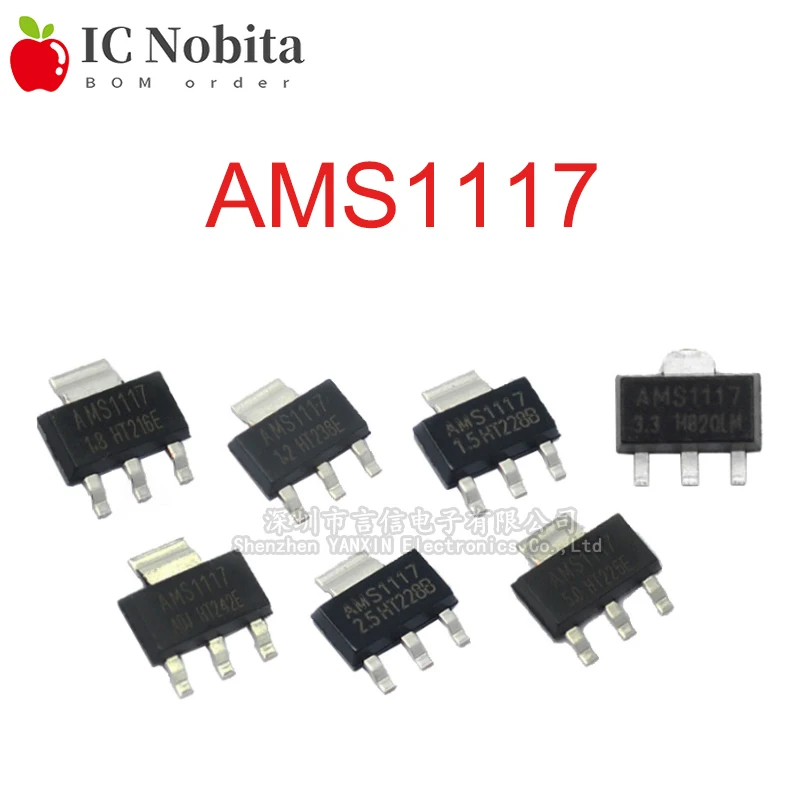 20Pcs AMS1117-1.2 AMS1117 LM1117 1.2V 1A SOT-223 Voltage Regulator 
