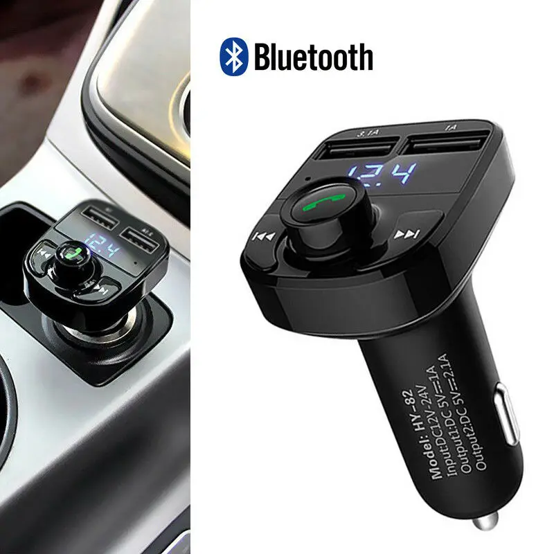 Автомобильный беспроводной Bluetooth fm-передатчик mp3-плеер с двумя USB зарядными устройствами X8