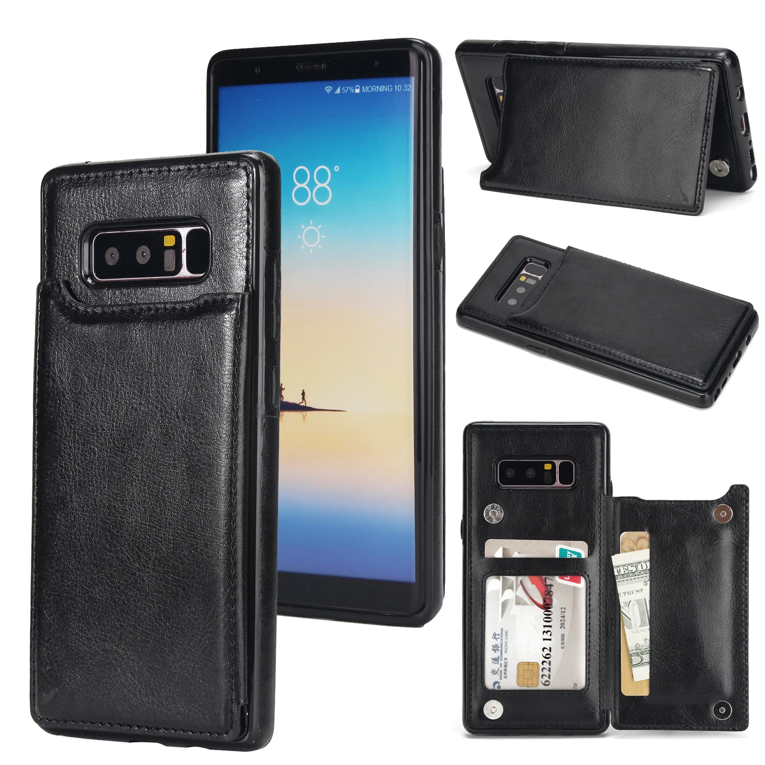 Роскошный чехол-кошелек для samsung S10E S8 S9 Plus S7 Edge, кожаный задний стоячий чехол со слотом для карты для Galaxy Note 10 Plus 8 9, чехол для телефона