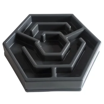 

Pet Feeding Food Bowls Puppy Slow Down Eating Feeder Dish Bowel Prevent Obesity Dogs Supplies Gray