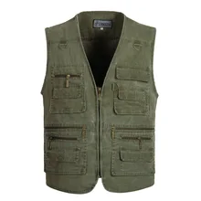 Уличный мужской жилет с 16 карманами, свободный крой, большой размер, жилет для рыбалки, фотосессии, всесезонный жилет, импортные товары, Customi