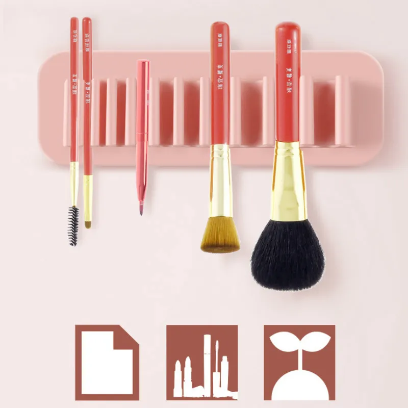 

Nordic Makeup Brush Holder Silicone Make Up Eyeshadow Brush Case Drying Rack Organizer Brushes Stand Storage Display Organizer