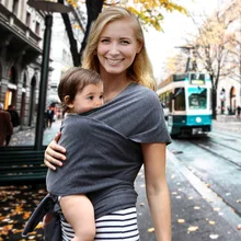 Мягкая хлопковая дышащая Сумка-кенгуру для малышей 0-30 месяцев удобная детская накидка