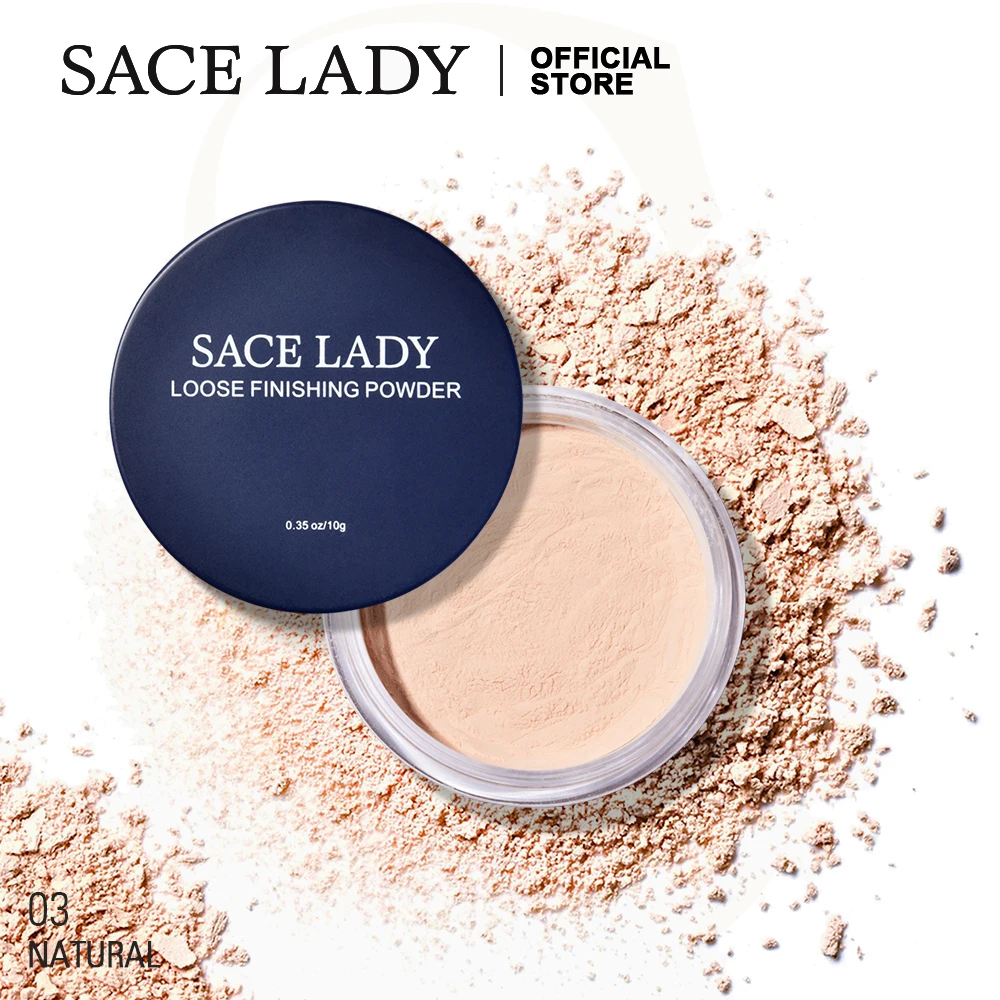 SACE LADY рассыпчатая пудра для лица матовая прозрачная установочная