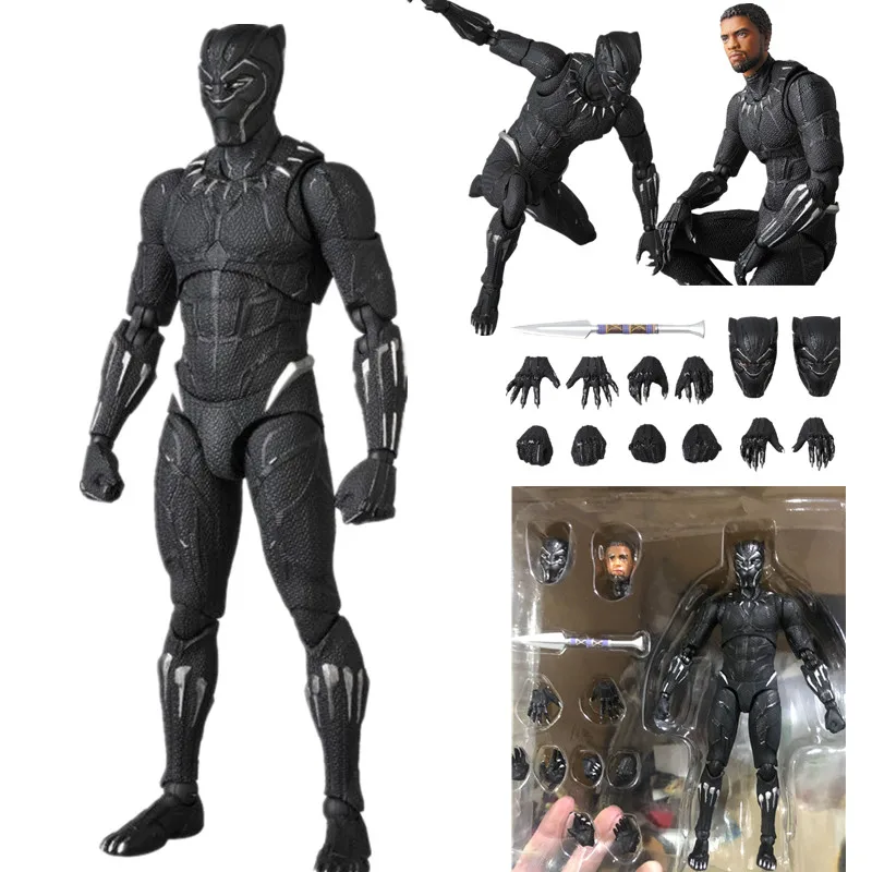 Экшн фигурка черной Пантеры Mafex 091 16 см из ПВХ подвижная Коллекция игрушек