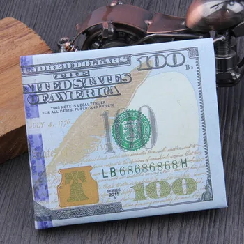 

US Dollars Leather Wallets Men 100$ Coin Holder ID Credit Card Storage Holder Purses Money Clips Creative dollar wallet #1226
