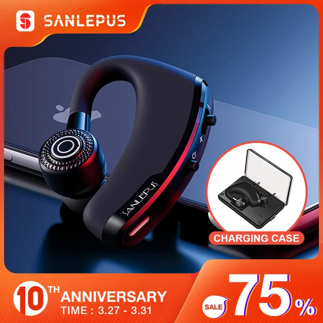 US $6.66 SANLEPUS Bluetooth Earphone Wireless Headphone Handsfree Headset Earbud With HD Microphone For Phon