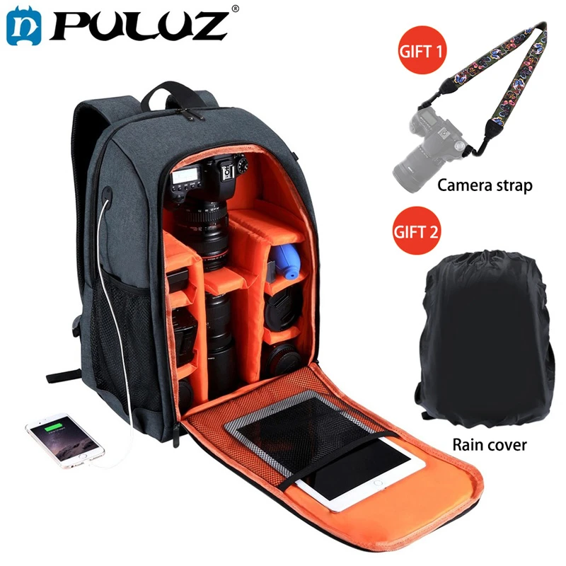 PULUZ Bolso de cámara portátil Lowepro exteriores, funda impermeable para fotográfica, DSLR, lente de vídeo y fotos, para ordenador para cámara/vídeo| - AliExpress