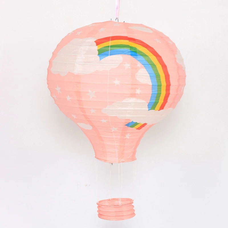 20 New Santa Claus Elk Hot Air Balloon 12 inch Paper Lantern Lampshade For Kids Birthday Party Wedding Christmas Decor - Цвет: 20