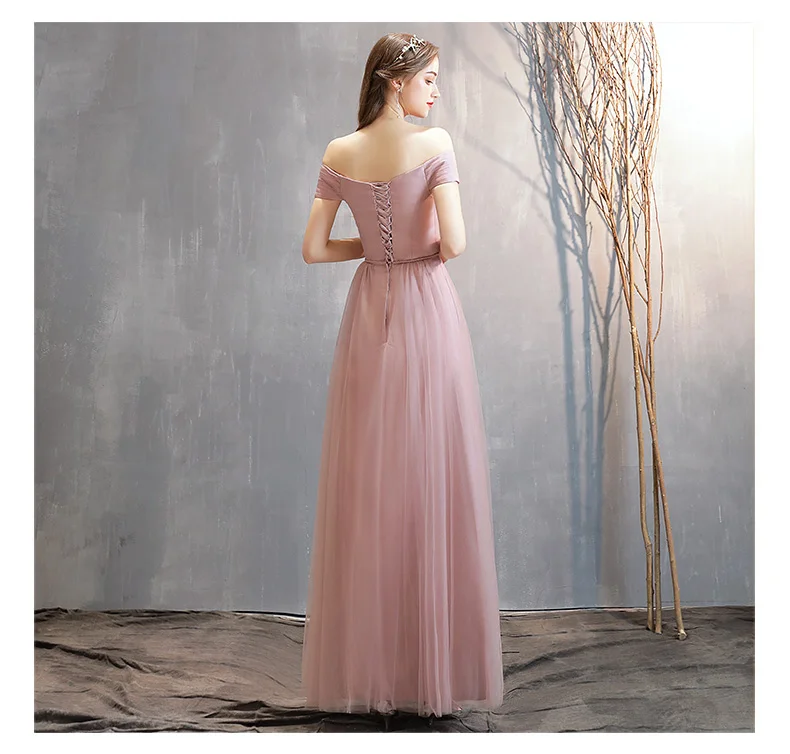 Robe De Soiree dusty розовое простое платье длинные платья подружек невесты Элегантное свадебное платье Mismatched vestido Longo торжественное платье для выпускного вечера
