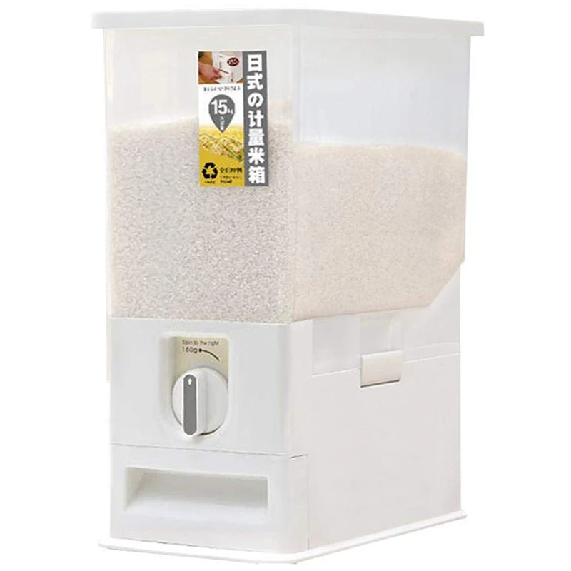 

Hot New Rice Dispenser, Rice Storage Container, Rice Bin Container, Measureable Rice Cylinder, 15KG Capacities of Rice