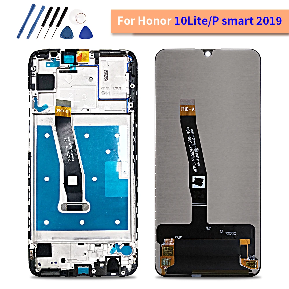 ЖК-дисплей для Huawei P Smart 2019/Honor 10 Lite кодирующий преобразователь сенсорного экрана в
