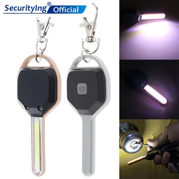 

Mini LED Flashlight Light Key Shape Keychain Lamp Torch Emergency Camping Light with Key Ring for Mountaineering/Night Fishing