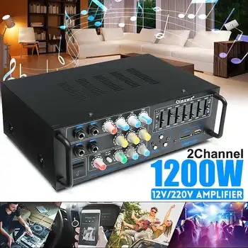

KA-639 Professional Home Audio 1200 Watt Stereo Power Amplifier Support USB SD Card 50Hz/60Hz DC12V 220V