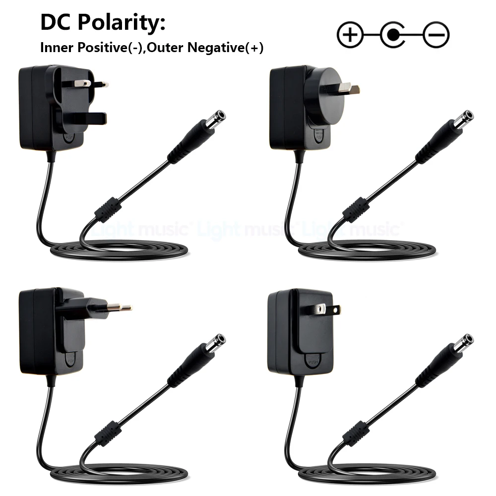 Electric Guitar Pedal Vintage overdrive/Tremolo/Ultimate Drive Power Adapter Supply 9V 1A US EU UK AU Plug 6 way 8 way Cable