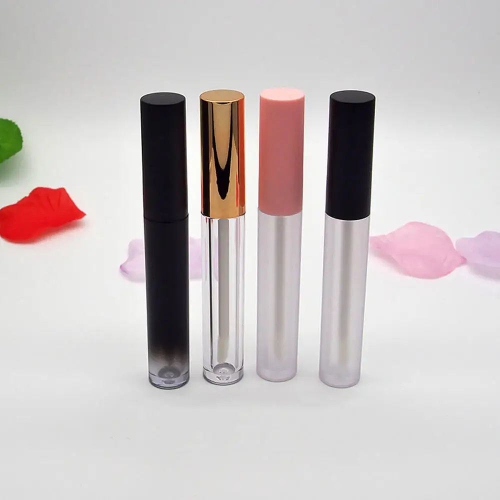 

New 1pcs 4.5ml Cute Empty Pink Lip Gloss Tube DIY Plastic Frosted/Clear Liquid Lipstick Container Women Beauty Makeup Tools