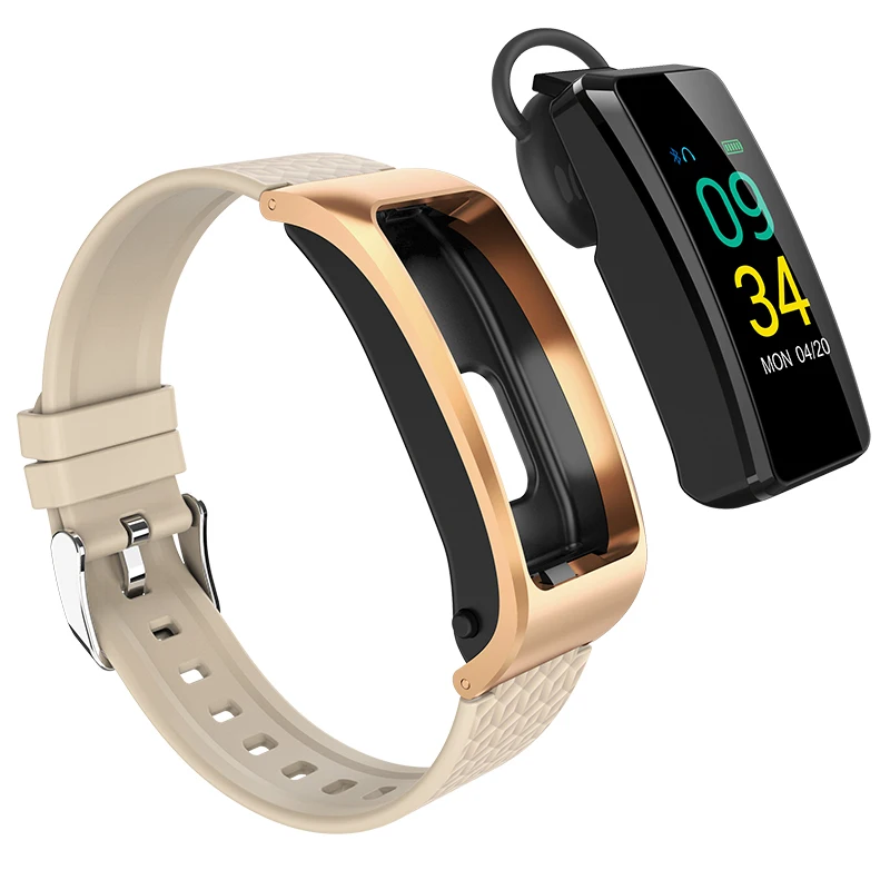 

B71 Smart Bracelet Bluetooth Headset Sports Fitness Tracker Heart Rate Clock Sports Smart Watch with call function Wristband