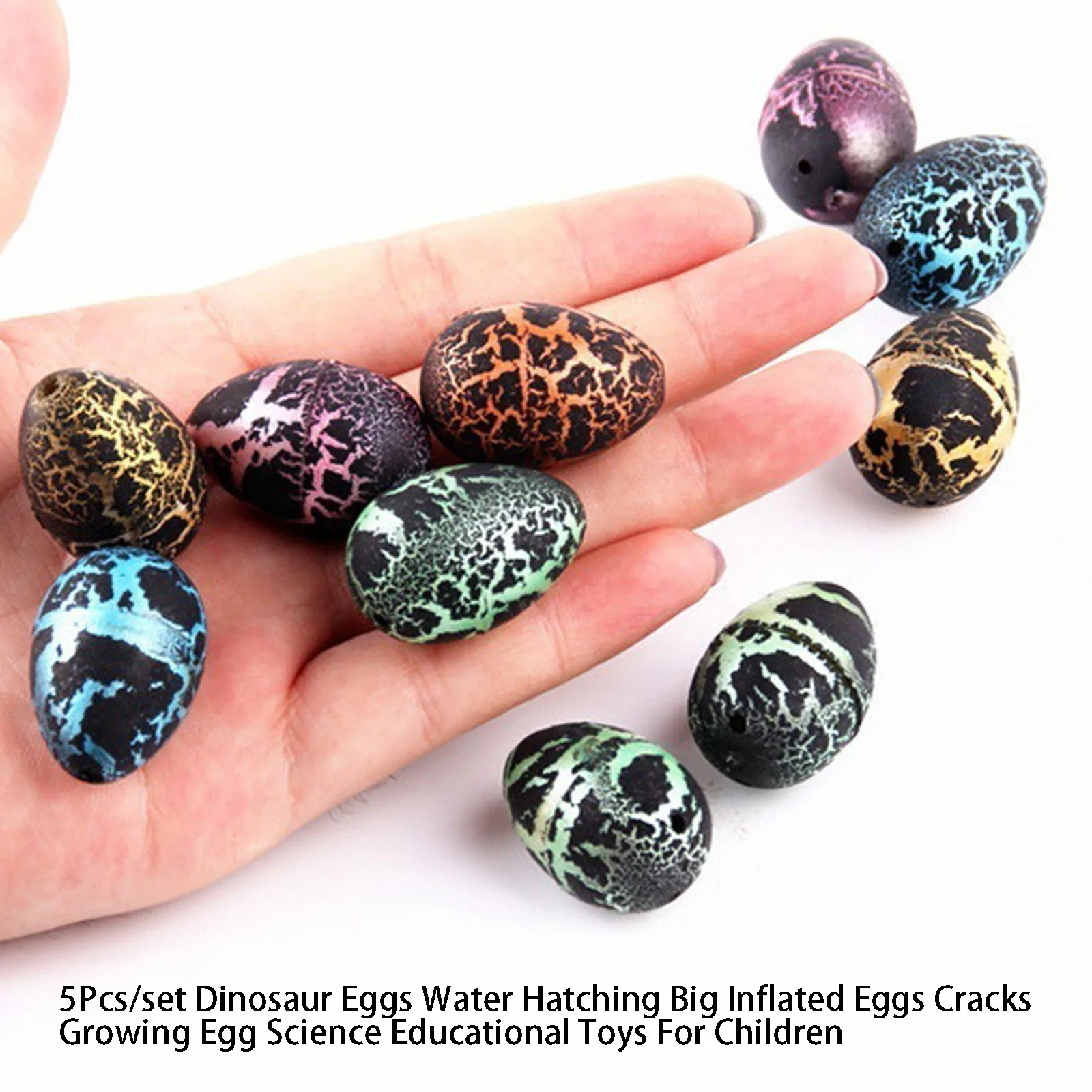 5Pcs/Set Hatching Growing Dinosaur Eggs Water Grow Easter Magic Gift Kid Toy