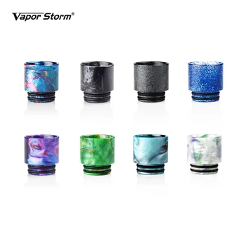 

1 Pieces/lot Vapor Storm Drip Tips Stone Like Colorful 8.5mm 510 Thread Storm100 Storm50 Driptip Mouthpiece No Heat for RDA RBA