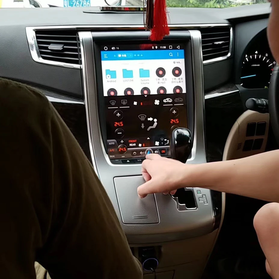 12 1 &quotTesla style Android 7 Автомобильный мультимедийный радиоплеер для Toyota Alphard 2007 2013 GPS