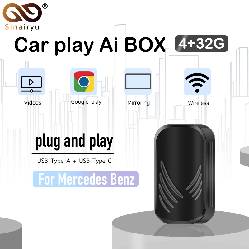 Для Apple Android TV Mirrorlink Carplay беспроводной ключ для Audi Benz Toyota Bmw VW Volvo Plug And play видео Ai Box |