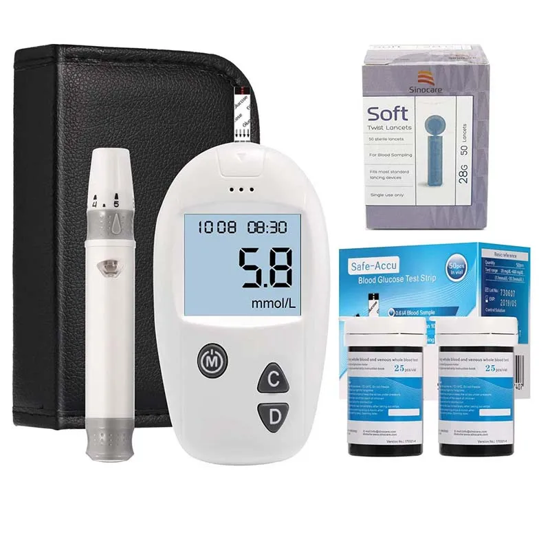

Blood Glucose Meter 50 Test Strips 50 Lancets Tensiometro Digital Glucometro Glucometer kit Diabetic Blood Sugar meter Diabetes