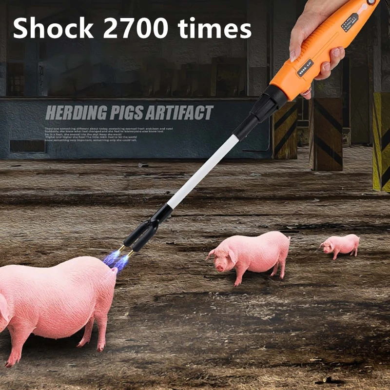 thumbnail image 2 of Rechargeable Waterproof Cattle Prod With LED Light – Livestock Electric Driver For Cows, Pigs, Horses, Sheep 2 of 9