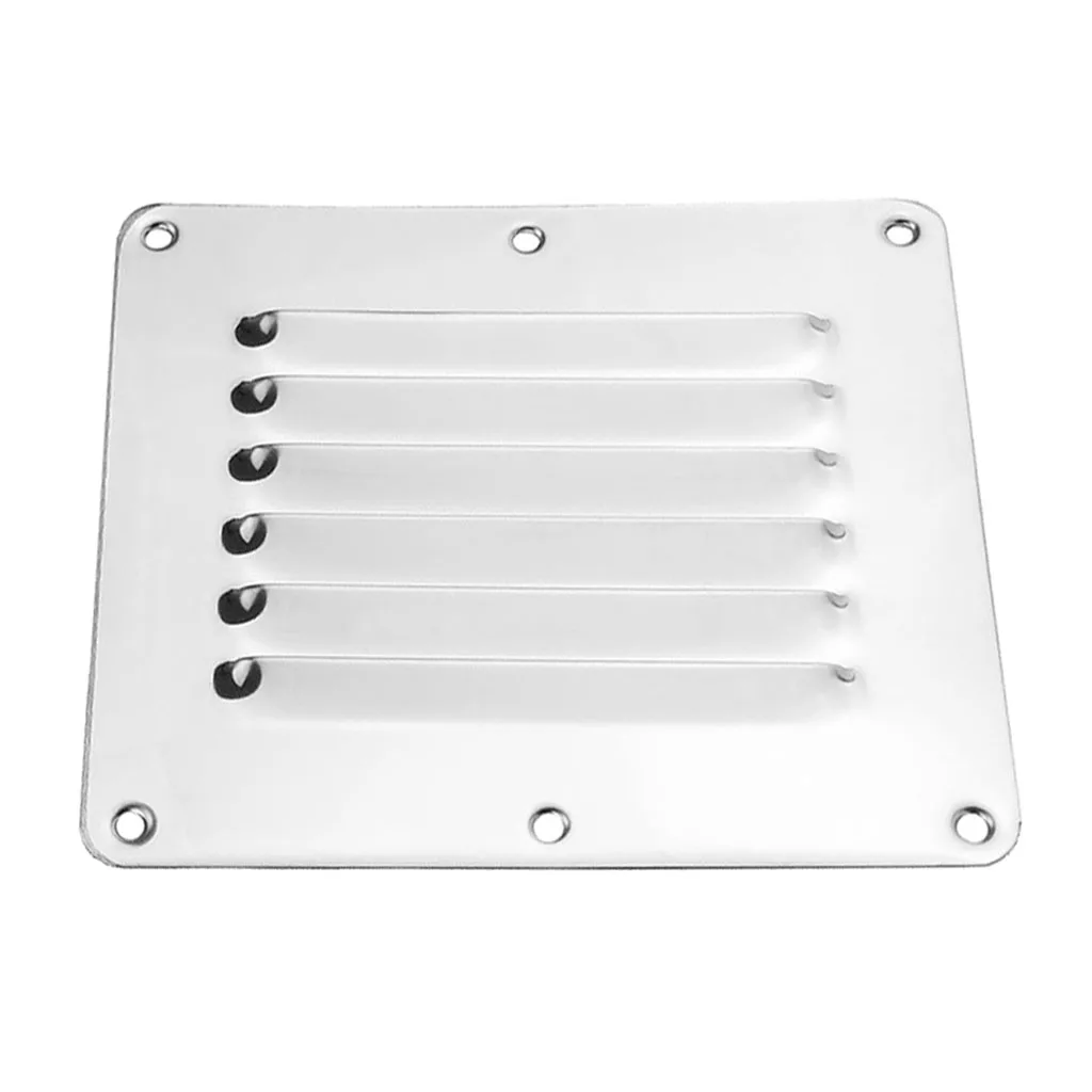 Square Air Vent Louver Ventilator Grille Cover Adjustable Exhaust Vent Stainless Steel for Boat Yacht Caravan Home