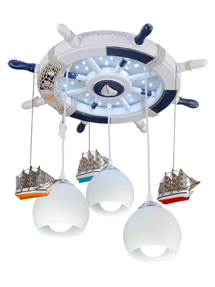 

The Mediterranean Concise Children Room Lamp Boy European Personality Originality Bedroom Room Restaurant Cartoon Chandelier