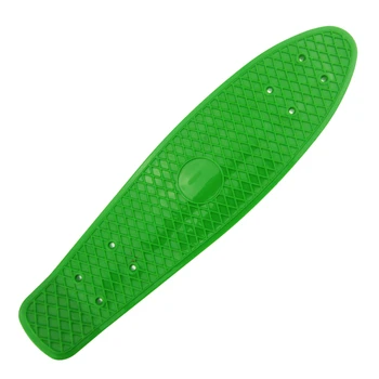 

22.5X 6 Inch Skateboard Plastic Fish Banana Skating Board Decks for Outdoor Sport Fish Board Non-Slip Deck Green