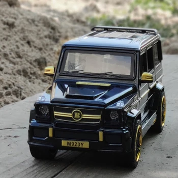 

1/24 Scale Diecast Toy Car Alloy G65 Model Car With Light Wheel G Class G65 Simulation Pull Back Ornaments Collection Kids Gift