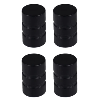 

Pack of 4pcs 28mm Window Drapery Curtain Rod End Drapery Pole Rail Decorative Heads (Black)