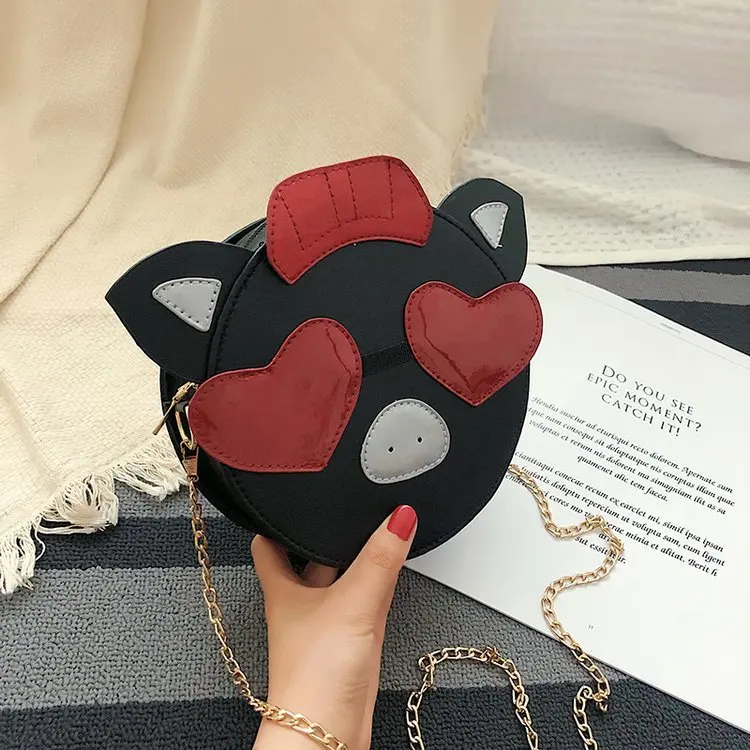 

Cute Small Bag Women's 2019 New Style Korean-style Hand Bright Surface Shoulder Small round Bag Chain Versatile Handbag