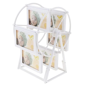 

Rotating 3'' Picture Photo Frame Sky Ferris Wheel Shape Home Decor Newborn Photo Frame 3.5x5 for New Born Baby
