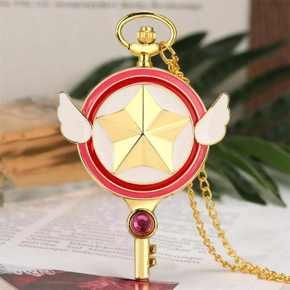 New Pendant Clock Pocket-Watch Anime Necklace Gold-Chain Gifts Hot Theme Movement Student 1005001779885690