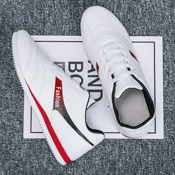 

Casual Sport Shoes Lightweight Leather Sneakers Men Lace Up Sports Shoes Outdoor Walking Jogging Shoes Men Flats Running Shoes