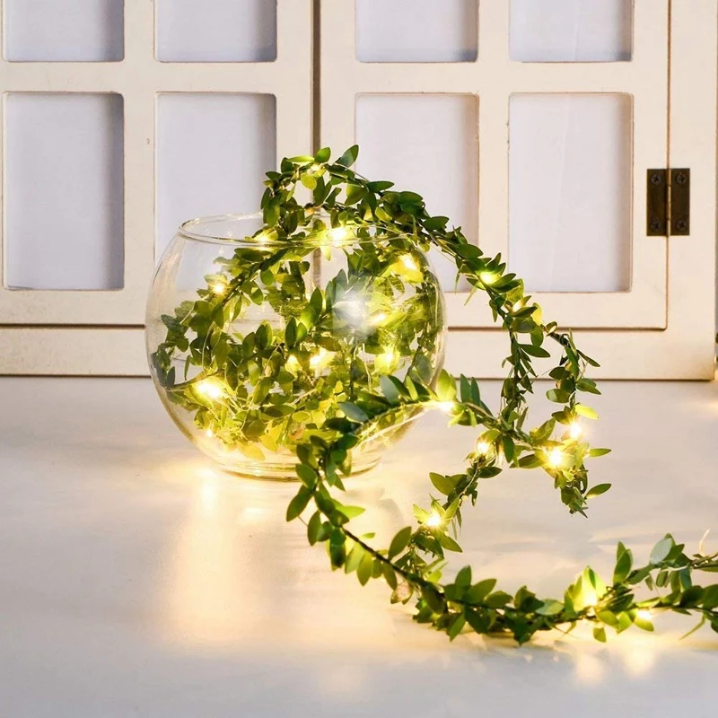 10M Leaf String Lights Christmas Fairy Lights Garland Outdoor Home for Wedding/Party/Curtain/Garden Decoration