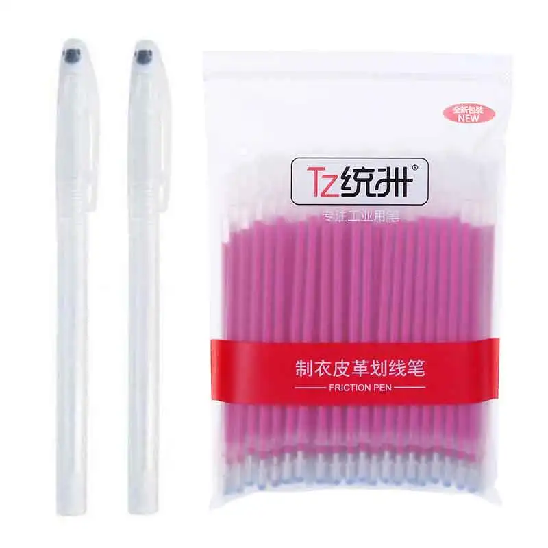 102Pcs Stoff Marker Wärme Löschbaren Minen Stift Fall Hohe Temperatur Verschwinden Stift Stange für PU Leder Schneiderei Nähen – Detail 2