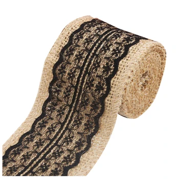 

1Roll Linen Lace Fabric Ribbon Roll Christmas Ribbons Gift Packing Ribbons Wedding Decoration New Year Decoration 6cm