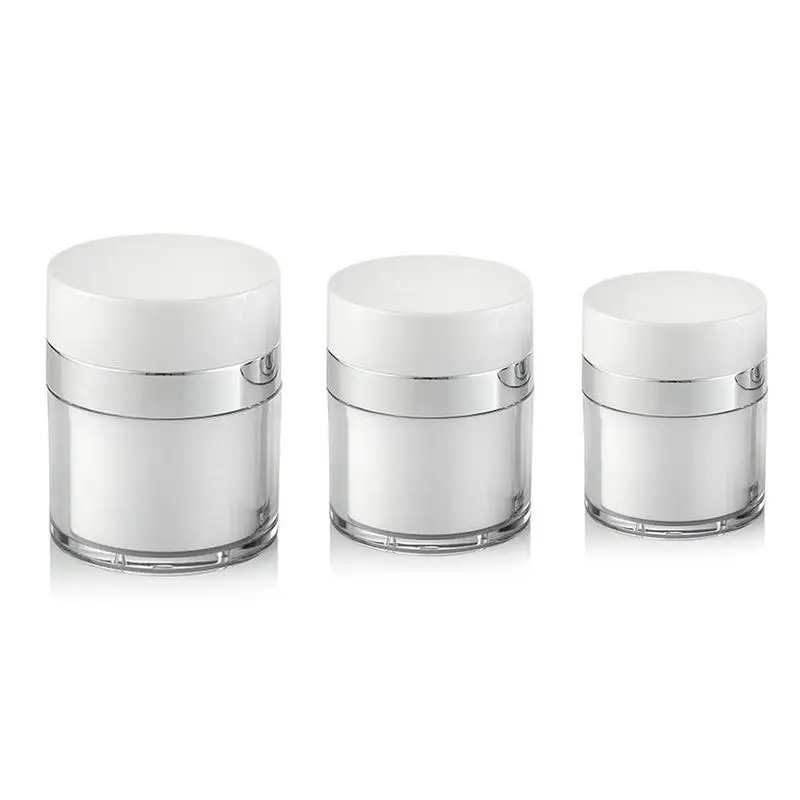 1pc 15ml/30ml/50ml Cosmetic Jar Empty Cans Vacuum Bottle Press Cream Container | Красота и здоровье